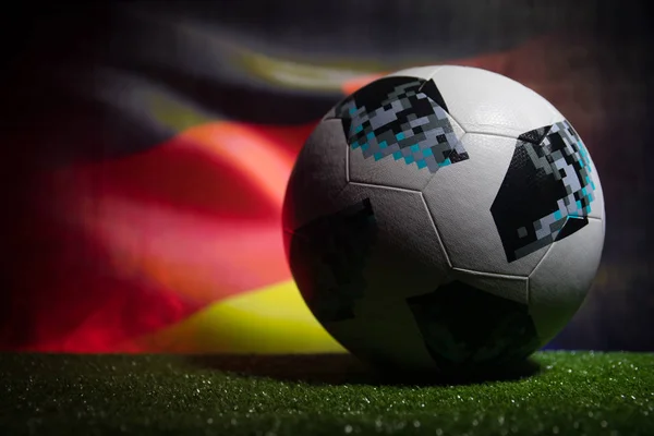Baku Azerbaijan Juin 2018 Concept Créatif Ballon Football Officiel Russie — Photo