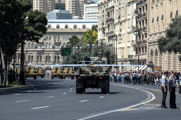Baku Azerbaijan Junio 2018 Desfile Militar Bakú Azerbaiyán Día Del — Foto de Stock