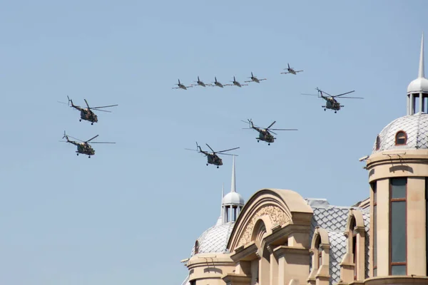 Baku Azerbajdzsán Június 2018 Katonai Parádét Hadsereg Day Baku Azerbajdzsán — Stock Fotó