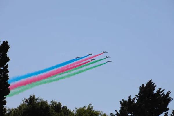 Baku Azerbaijan Giugno 2018 Sfilata Militare Baku Azerbaigian Giorno Dell — Foto Stock