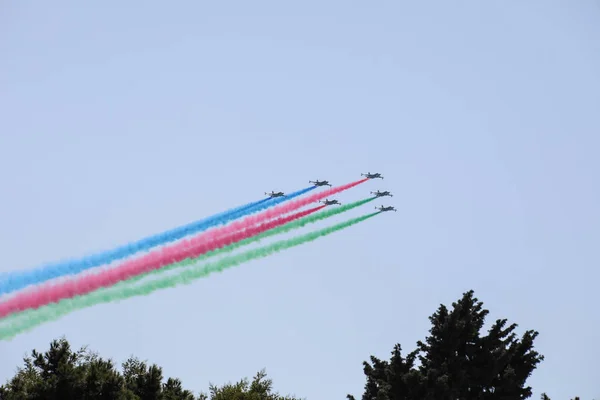 Baku Azerbaijan Junio 2018 Desfile Militar Bakú Azerbaiyán Día Del — Foto de Stock