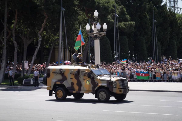 Baku Ázerbájdžán Červen 2018 Vojenská Přehlídka Baku Ázerbájdžán Den Armády — Stock fotografie