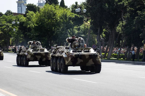 Baku Ázerbájdžán Červen 2018 Vojenská Přehlídka Baku Ázerbájdžán Den Armády — Stock fotografie