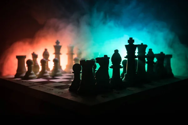 Chess Brädspel Begreppet Affärsidéer Och Konkurrens Och Strategi Idéer Begreppsmässigt — Stockfoto