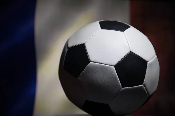 Football 2018 Concept Créatif Vue Rapprochée Ballon Football Soutenez Votre — Photo