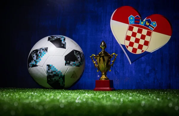 Baku Azerbaijan Juillet 2018 Concept Créatif Balle Officielle Coupe Monde — Photo