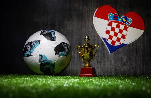 Baku Azerbaijan Juillet 2018 Concept Créatif Balle Officielle Coupe Monde — Photo