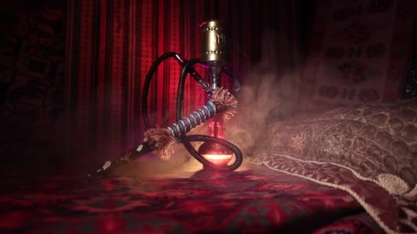 Vízipipa Forró Parazsat Shisha Tál Így Felhők Steam Arab Belső — Stock videók