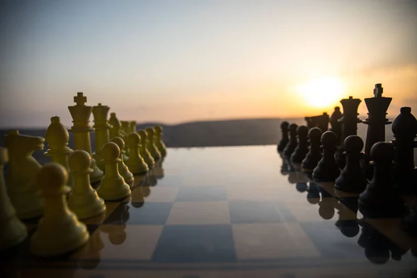 Chess Brädspel Begreppet Affärsidéer Och Konkurrens Och Strategi Idéer Chess — Stockfoto