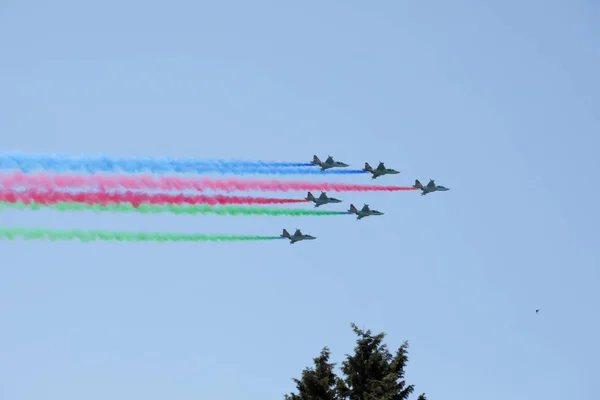 Baku Azerbaijan Junio 2018 Desfile Militar Bakú Azerbaiyán Día Del — Foto de Stock