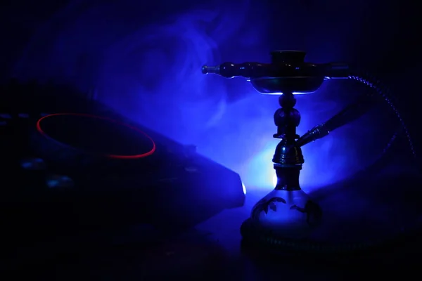 Concept Club Fête Shisha Mélangeur Avec Sur Fond Boîte Nuit — Photo