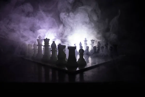 Шахи Настільної Гри Концепція Бізнес Ідей Конкурсі Або Стратегія Ідеї — стокове фото