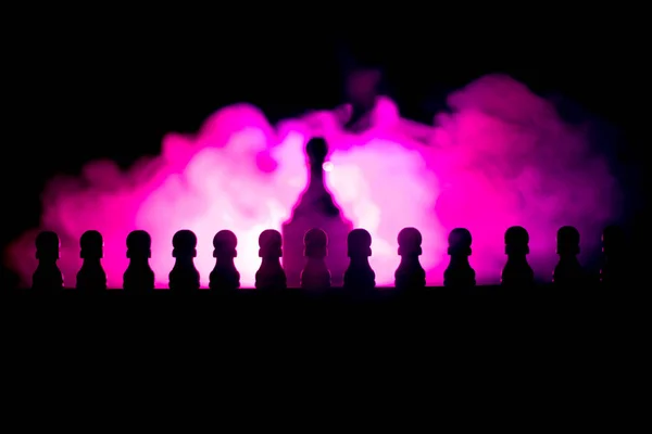 Schaken Bordspel Concept Van Bedrijfsideeën Concurrentie Strategie Ideeën Concept Chess — Stockfoto