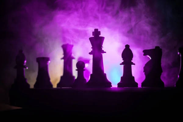 Schachbrettspiel Konzept Von Geschäftsideen Und Wettbewerb Oder Strategie Ideen Konzept — Stockfoto