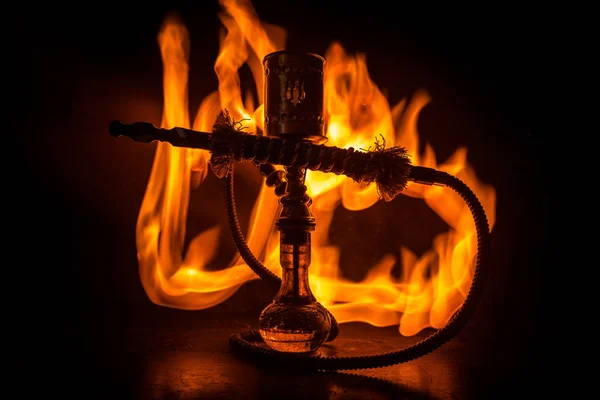 Carvão Quente Hookah Shisha Tigela Fazendo Nuvens Vapor Explosão Shisha — Fotografia de Stock