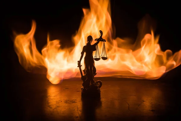 Die Statue Der Gerechtigkeit Lady Justice Oder Iustitia Justitia Die — Stockfoto