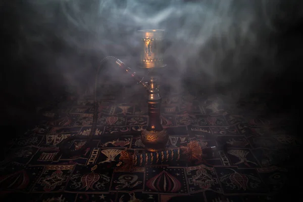 Carvão Quente Hookah Shisha Tigela Fazendo Nuvens Vapor Interior Arábia — Fotografia de Stock