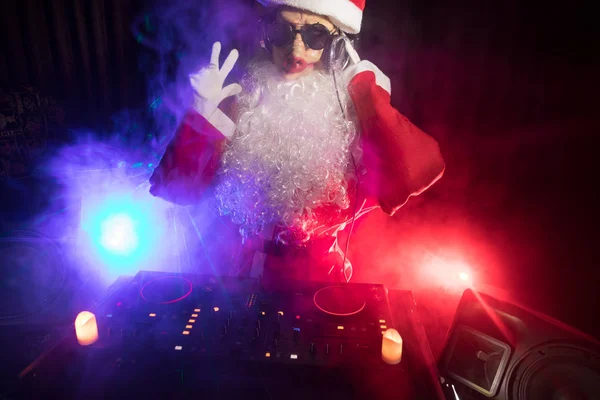 Rok 2019 Śmieszne Świnia Koncepcja Santa Maska Świni Christmas Party — Zdjęcie stockowe