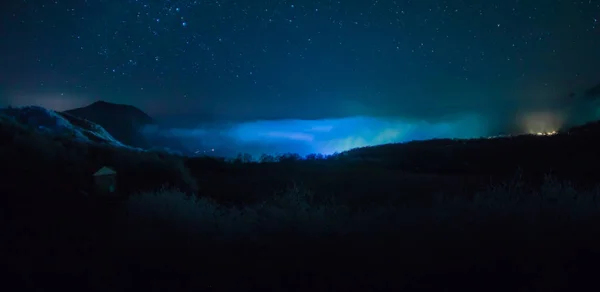 Vieille Maison Avec Fantôme Dans Forêt Nuit Maison Horreur Hantée — Photo