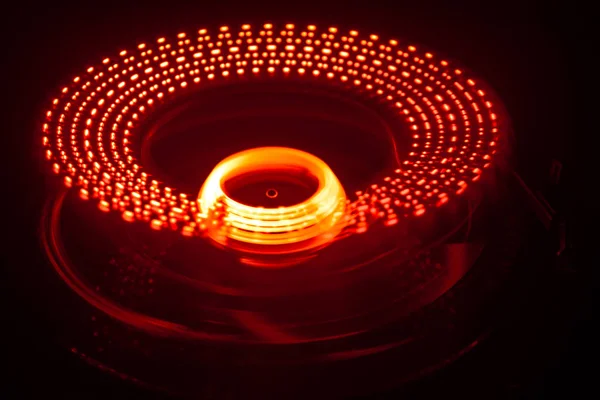 Music Concept Trail Fire Smoke Vinyl Record Burning Vinyl Disk — Stock Photo, Image