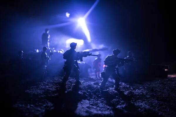 Krig Konceptet Slaget Vid Scenen Kriget Dimma Himmel Bakgrund Slåss — Stockfoto