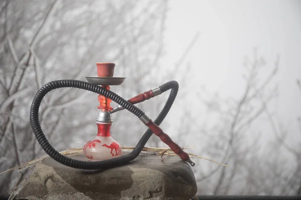 Kaltes Shisha Konzept Wasserpfeife Traditionelle Arabische Wasserpfeife Freien Foto Kalter — Stockfoto