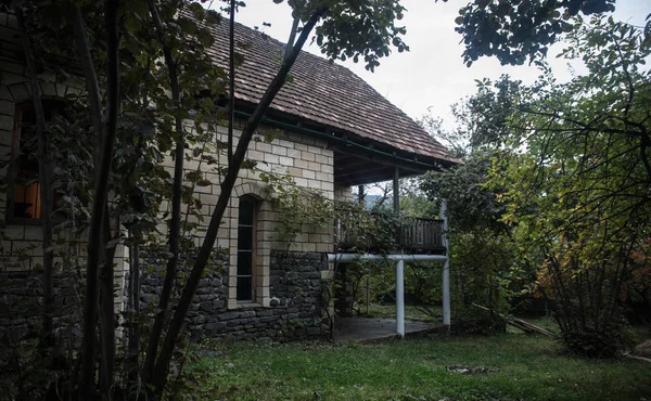 Belle Maison Village Paysagère Avec Des Arbres Forêt Automne Campagne — Photo