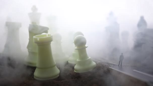 Jeu Échiquier Concept Idées Affaires Concurrence Des Idées Stratégie Chess — Video