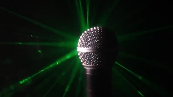 Microfone Para Som Música Karaoke Estúdio Áudio Palco Tecnologia Mic — Vídeo de Stock