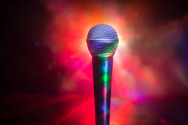 Microphone Sound Music Karaoke Audio Studio Stage Mic Technology Voice — Stock Photo, Image