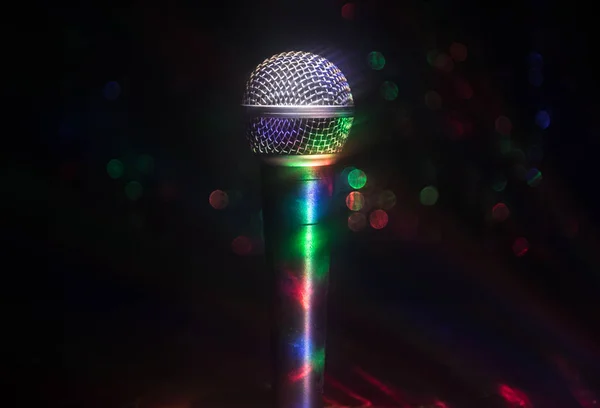 Microphone Sound Music Karaoke Audio Studio Stage Mic Technology Voice — Stock Photo, Image