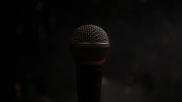 Microfone Para Som Música Karaoke Estúdio Áudio Palco Tecnologia Mic — Vídeo de Stock