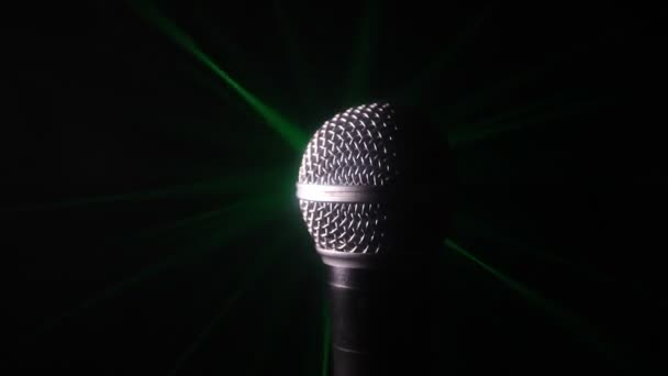 Microfone Para Som Música Karaoke Estúdio Áudio Palco Tecnologia Mic — Vídeo de Stock