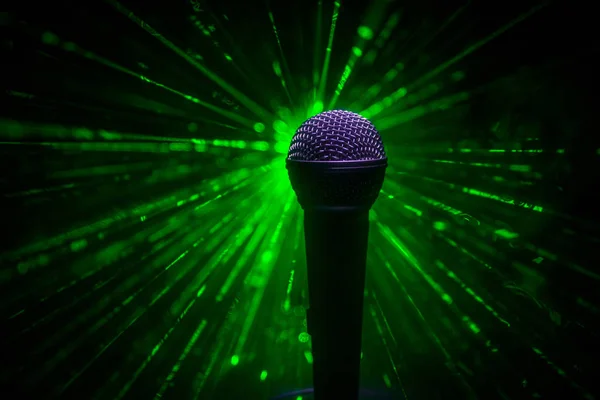 Microphone Sound Music Karaoke Audio Studio Stage Mic Technology Voice — Stock Photo, Image