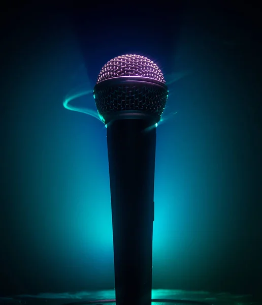 Microphone Sound Music Karaoke Audio Studio Stage Mic Technology Voice — Stock Photo, Image