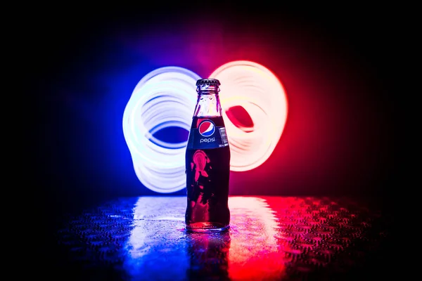 Bakoe Azerbeidzjan April 2019 Pepsi Classic Een Glazen Fles Tegen — Stockfoto