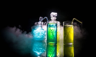 barda limon ile renkli çekim koleksiyonu; kireç ile alkol mini kokteyl atıcılar seti;