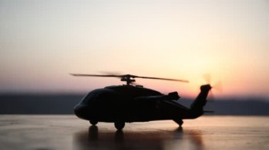 Sanat dekorasyon, küçük helikopter silueti