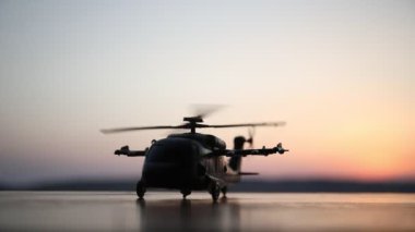 Sanat dekorasyon, küçük helikopter silueti