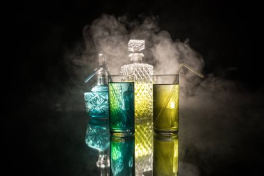 barda limon ile renkli çekim koleksiyonu; kireç ile alkol mini kokteyl atıcılar seti;