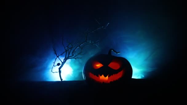Horor Pohled Halloweenské Oslavy — Stock video