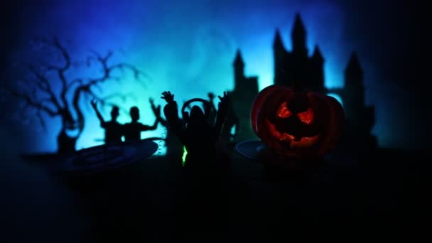 Vista Horrenda Celebração Halloween — Vídeo de Stock