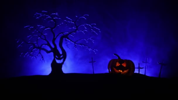 Skräck Syn Halloween Firande — Stockvideo