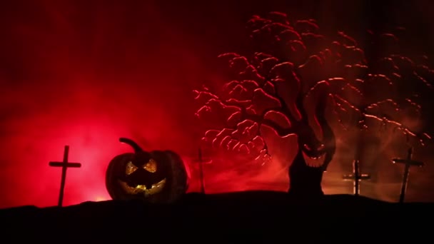 Horor Pohled Halloweenské Oslavy — Stock video