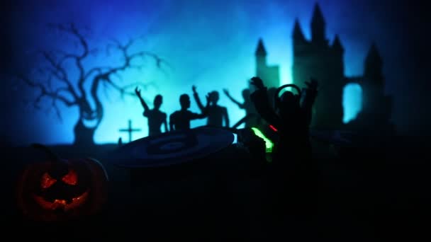 Vista Horrenda Celebração Halloween — Vídeo de Stock