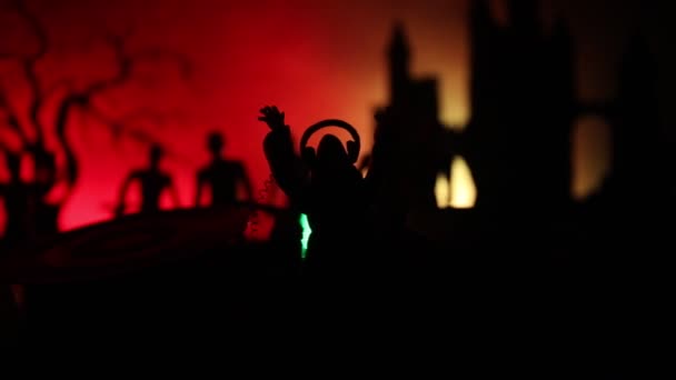 Vista Del Horror Celebración Halloween — Vídeo de stock