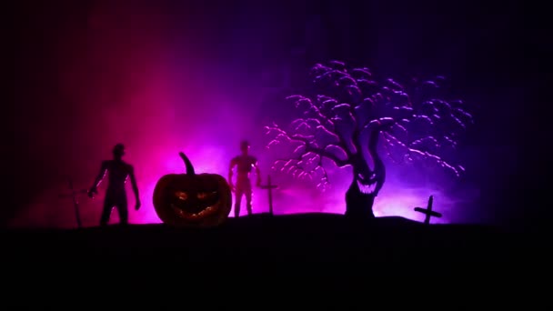 Vista Horrenda Celebração Halloween — Vídeo de Stock