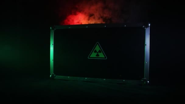 Radiation Sign Black Box — Stock Video