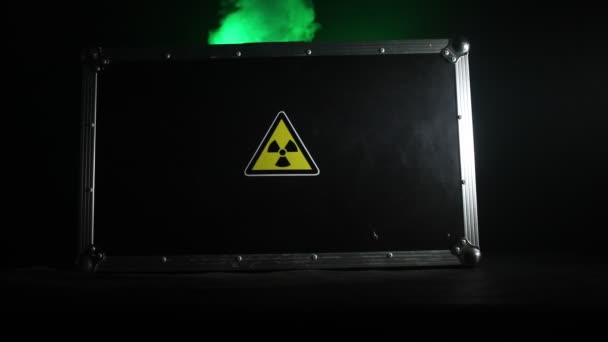 Radiation Sign Black Box — Stock Video
