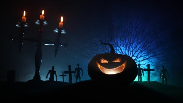 Vista Horrenda Celebração Halloween — Vídeo de Stock